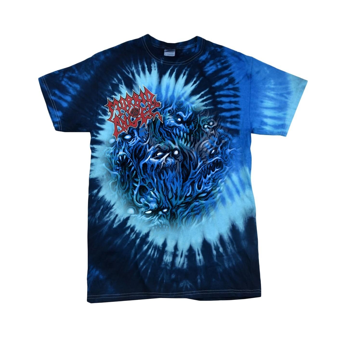 Morbid Angel  Altars Of Madness  Blue Tie Dye Short Sleeve T-shirt NEW S