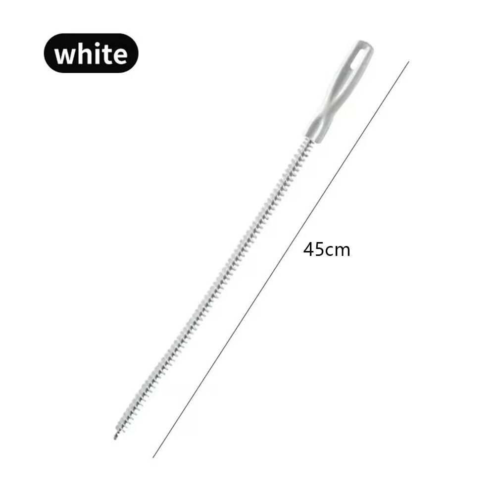 Household Cleaning Nylon Sewer Cleaning Brush Flexible Metal Sewer Pipeline Cleaning Tools Extended Kitchen Sink Brush