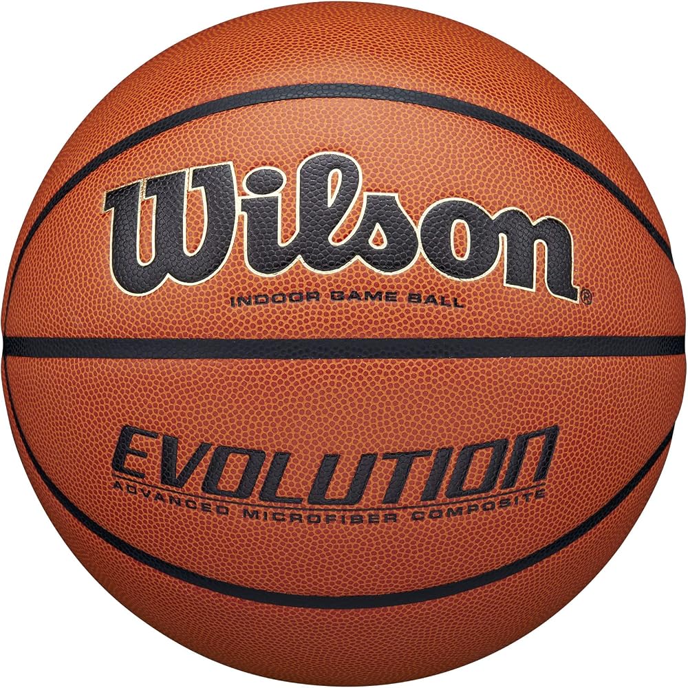 Wilson Evolution Indoor Basketball 6 Size 23.2cm Orange Black