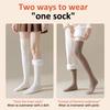 Winter Oberschenkelhohe Socken für Damen Fleecegefütterte Warme Überknie-Socken Rutschfeste Lange Socken JK Strümpfe