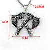 Warrior Rune Tomahawk Pendant Necklace Titanium Steel Sweater Chain