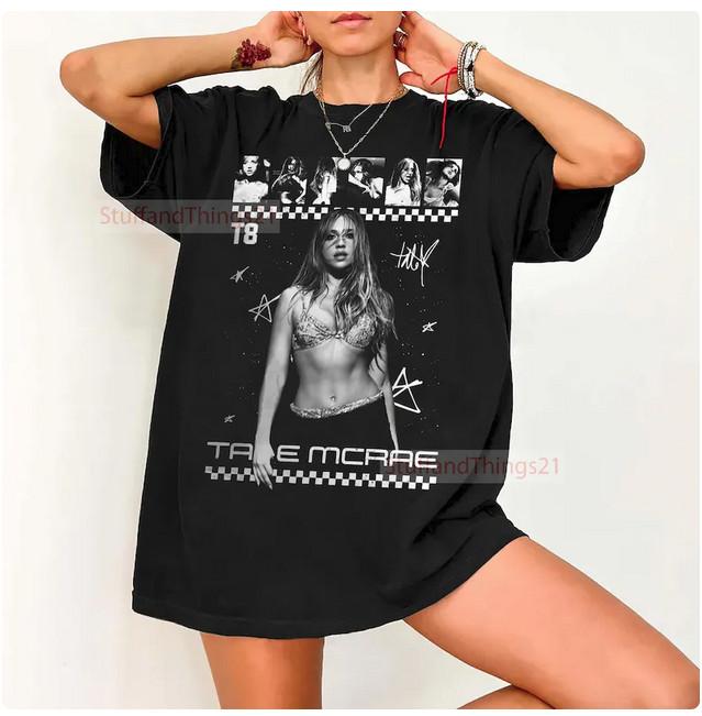 Футболка Tate McRae Miss Possessive Tour 2026 Поп-певица Концертная футболка Think Later Унисекс Футболка XXXXL