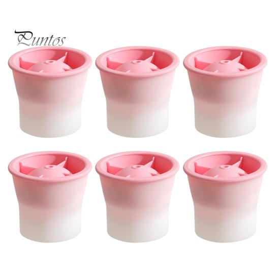 6Pcs Ice Tray Silicone Sphere Ice Mold Maker Food Grade Easy Release Ice Cube Mold with Lids Stackable Spherical Ice Makers