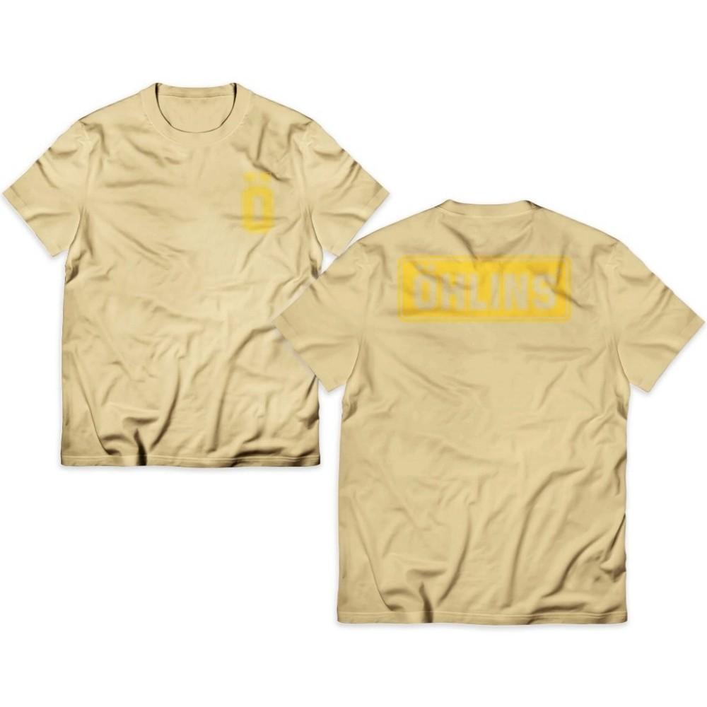 2026 Casual Ohlins Racing Original TShirt Featuring Modified Motorcycle And Car Logos Baju Distro Pure Cotton Top