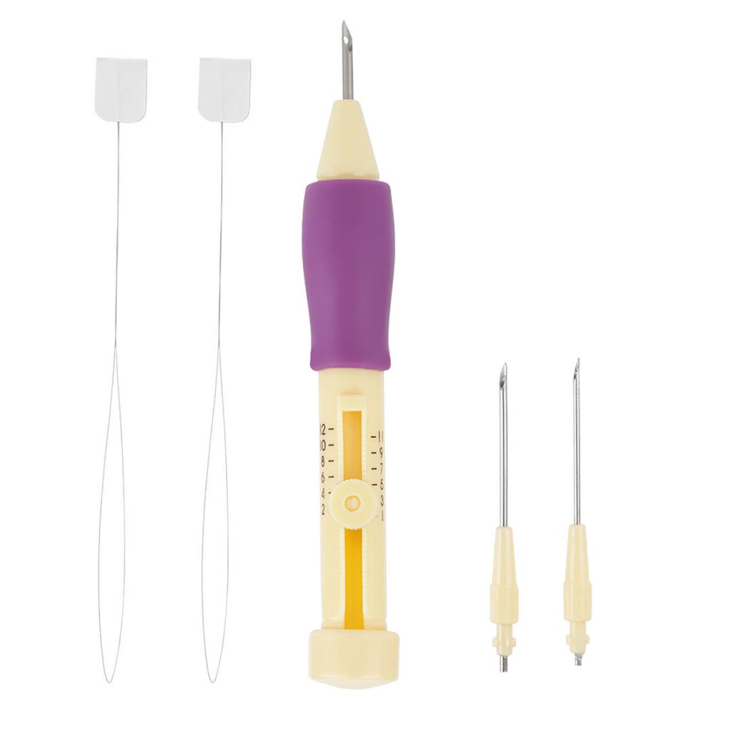 Kit de Herramientas para Bordado Punch Needle con 3 Tamaños de Aguja Bolígrafo Punch Needle para Manualidades DIY Bolígrafo de Bordado Punch Needle Set