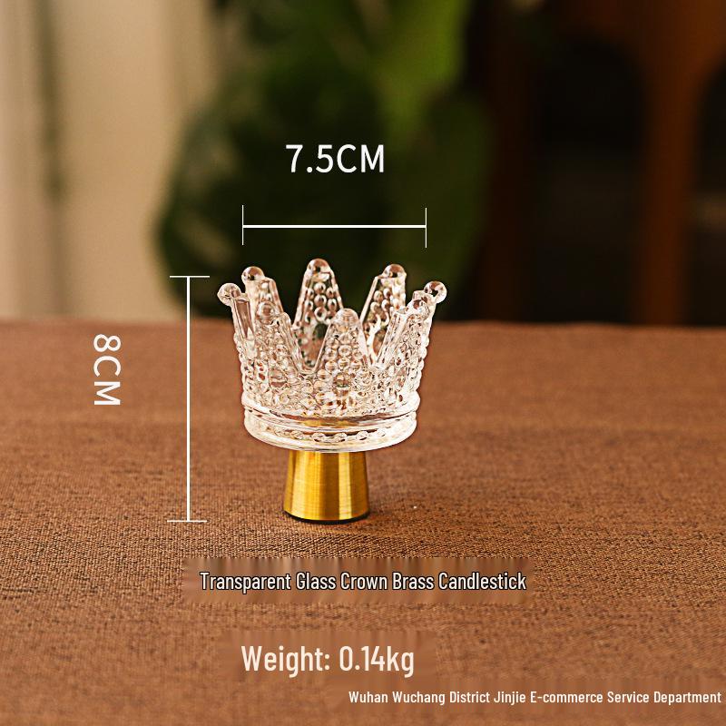 Luxury Glass Candle Holder for Romantic Dining Table Decor