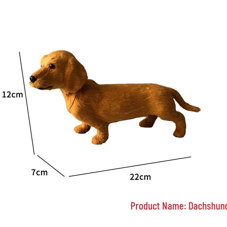 Dachshund Fur Toy: Small Animal Model Ornament