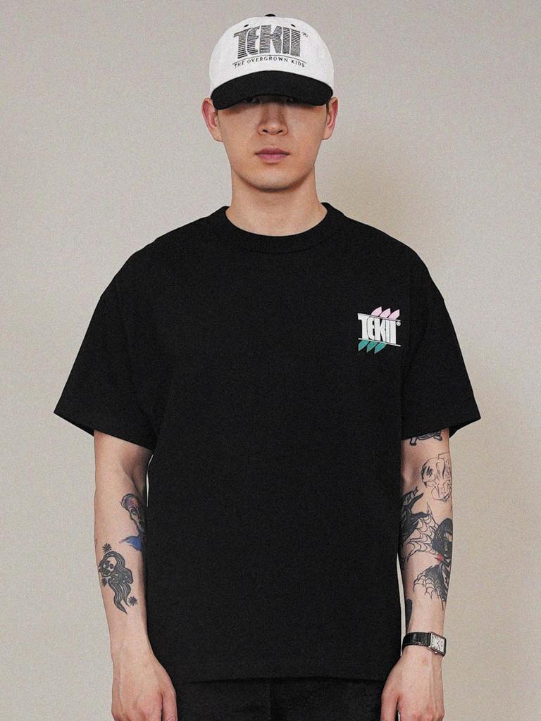 Taeki Wave Logo T-Shirt Black