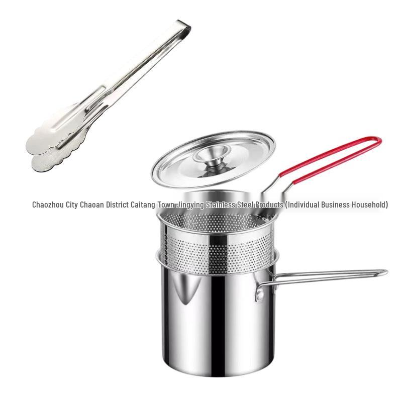 

Мини Японская Фритюрница с Фильтрующей Сеткой для Закусок и Куриных Котлет - Нержавеющая Сталь 304