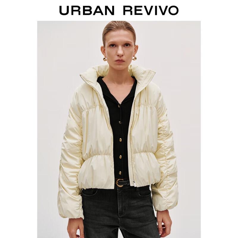 

Женская стеганая пуховая куртка UR с плиссировкой и воротником-стойкой M