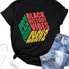 Black History Month Shirt Women Black History T Shirt African American Tee Pride Melanin Shirts Casual Top