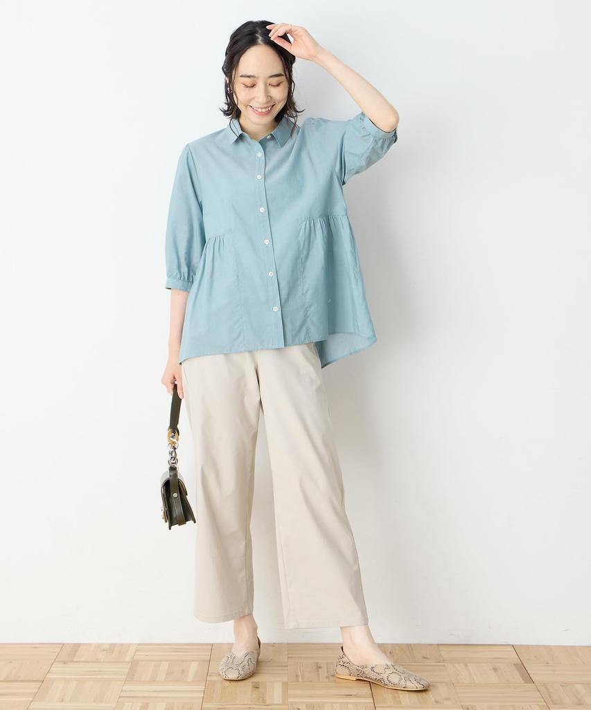DECOY Peplum Green Women's Blouse, 493053,
