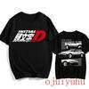 AE86 Funny Harajuku Manga T Shirt Japanese Anime Cartoon Gothic Summer Tops Initial D EU Size T-Shirt Men Graphic Tee Shirt Male