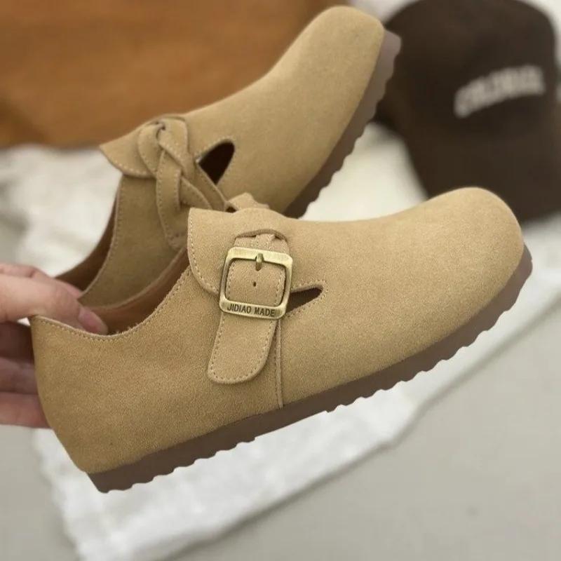 2025 Summer Hot Sale Outdoor Women's Round Toe Flats Rome Buckle Soft Bottom Flats for Women Concise Daily Casual Shoes Zapatos