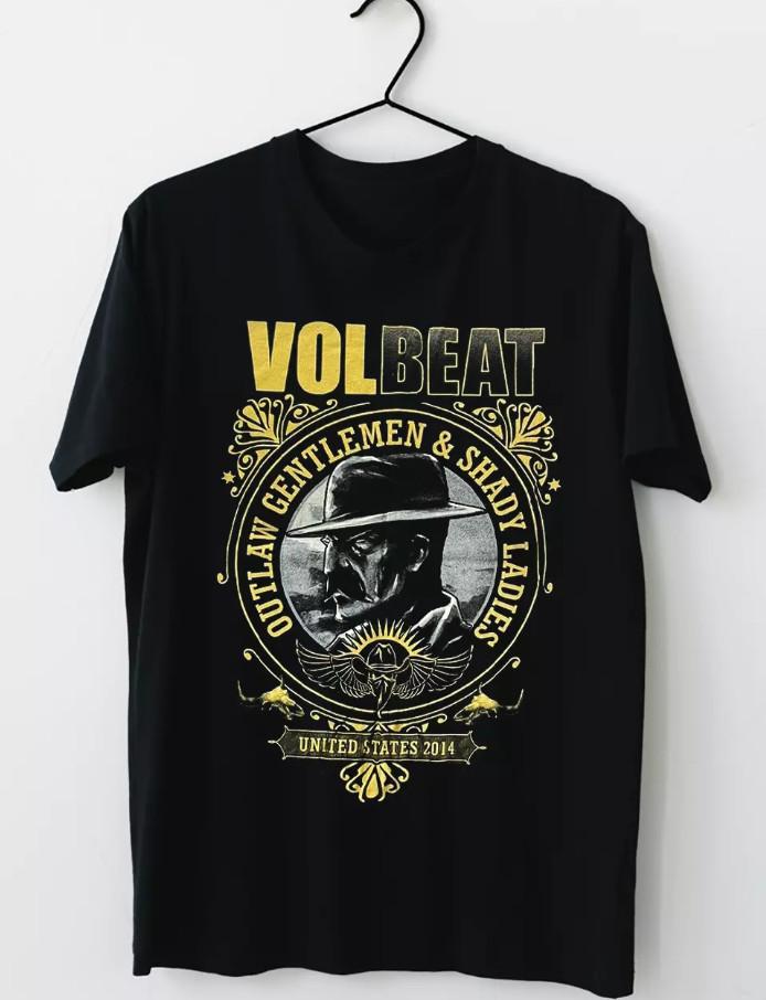 Vintage 2014 Volbeat Band 2014 Concert Short Sleeve T-shirt, size S-4XL