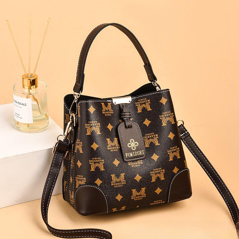 

Осенне-зимняя сумка с леопардовым принтом, женская сумка, новая модная высококачественная сумка-ведро Sense of Niche Explosive Crossbody .