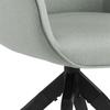 Aura SWIVEL CHAIR light gray UPHOLSTERED wooden legs