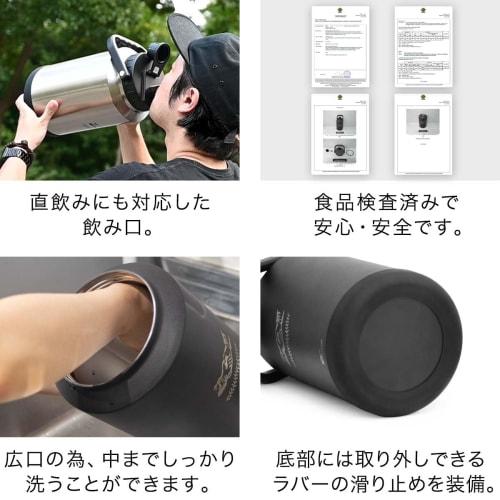 FIELDOOR Northern Cooler Ice Bottle, 3.8L, Black, Small Ice Container, Ice Jug, Ice Bottle, Water Jug, Camping Ice Container, Outdoor Ice Insulation,