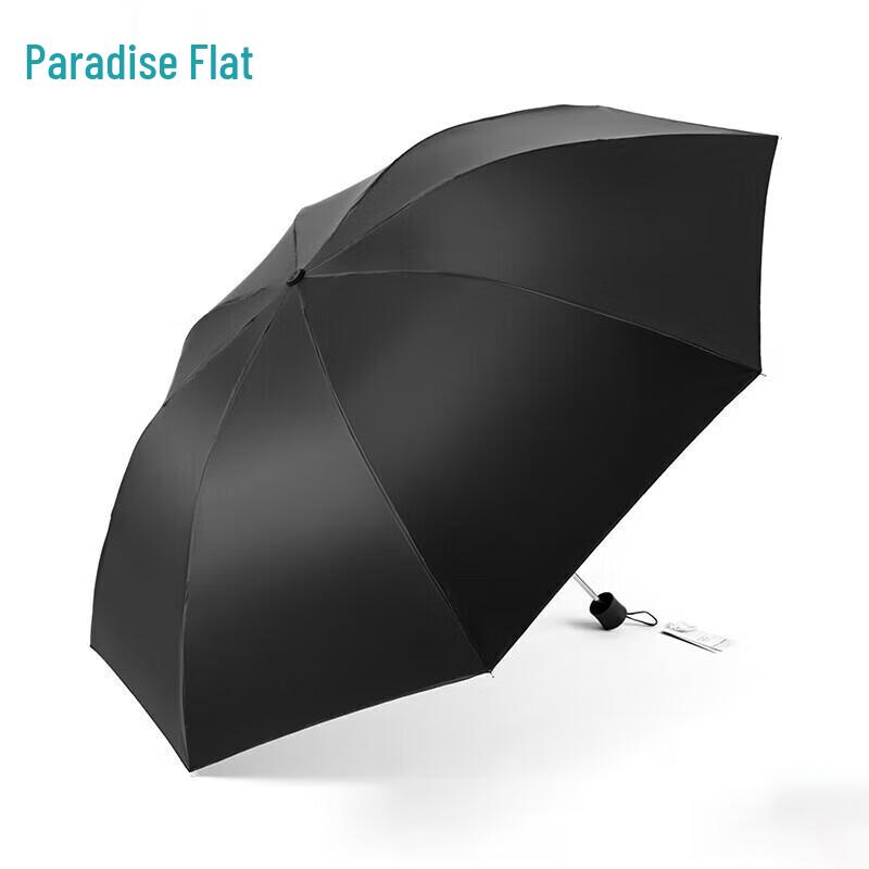 Paradise Oversized 3-Fold Black UV Sun & Rain Umbrella