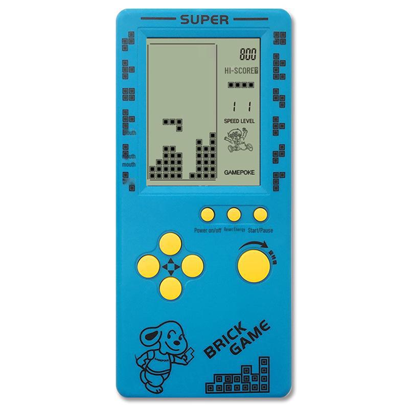 "4,1-Zoll Großbildschirm Retro Tetris Spielkonsole - Wiederaufladbares Klassisches Kinderspielzeug"