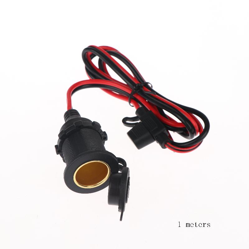 1Pcs Car Electric Appliance Socket Car Cigarette Lighter Power Socket 12V-24V Dc Female Extension Cord With 20A Fuse
