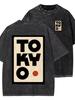 Camiseta de Algodón Lavado Streetwear Japonés de Tokio Retro Vintage Harajuku Camiseta Gráfica Lavado Ácido Unisex Moda Top de Algodón