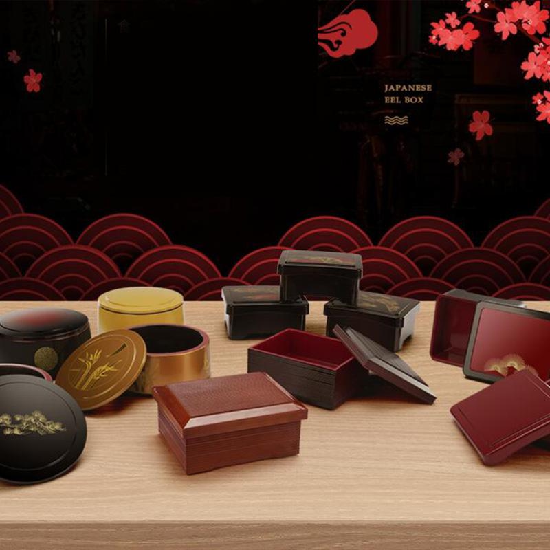 Japanese Style Bento Boxes Resin Japanese Eel Box Healthy Meal Prep Food Container Rice Sushi Catering Snack  Lunch Box With Lid