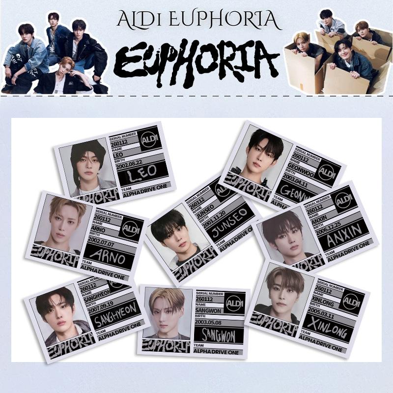 

ALD1 Первый альбом EUPHORIA ID-карта Санвон Ансин Подарок для фанатов Синлун Гэону Цзяхао Ли Лео Санхён Посткарты с УФ-печатью 5.4x8.6cm
