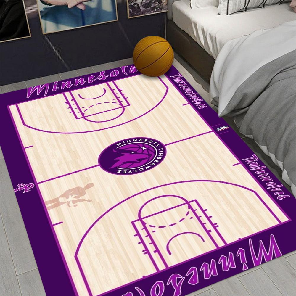 

Яскравий килимок для підлоги в стилі баскетбольного майданчика Вітальня Спальня Дім Нековзний килимок для підлоги Декорація вітальні Миючий килим 50X80CM