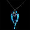 Flame Dragon Wolf King Necklace: Cool Unisex Pendant with Disco Hip-Hop Style