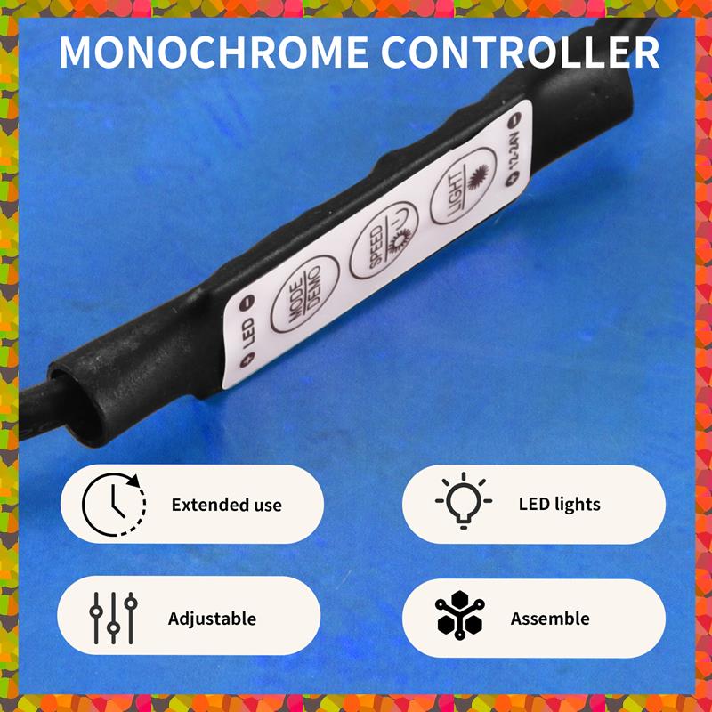 

Promotion! Mini Remote Controller 12A 12V-24V Dimmer For LED Tape Strips Monochrome Controller чорний