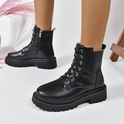 Thick-soled Single Boots 2024 Spring and Autumn New Hot-selling Warm and Comfortable Winter Plush Winter Short Boots for Women