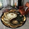 Lotus Mandala Round Rug – Non-Slip, Shed-Resistant Spiritual Decor for Bedroom, Living Room, Bathroom or Office