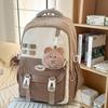 Schoolbag: Japanese soft milky healing style, fresh collegiate backpack, student, girl, weekend short trip backpack