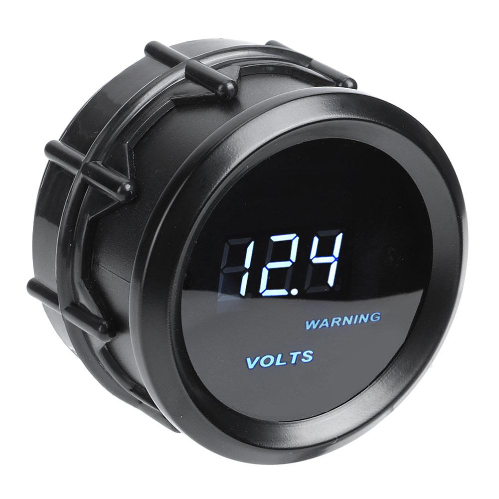 2in 52mm Car Voltage Meter Digital Black Shell Digital Display Voltage Gauge 12V