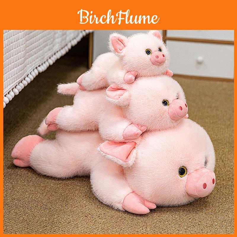 Peluche Maialino Cartone Animato con Pelo Corto per Regalo e Coccolare Bambini