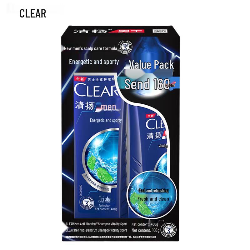 

Clear Men Anti-Dandruff Shampoo Vitality Sport Mint