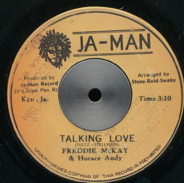 

7inch Record FREDDIE MCKAY HORACE ANDY Talking Love NONE JaMan Records 1975 Jamaica Reggae Ska Dub Used