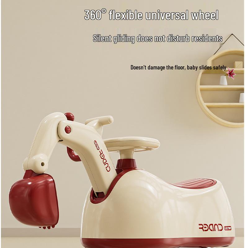 Multifunctional Baby Rocking Horse & Peanut Car with Silent Wheels and Anti-Rollover Design