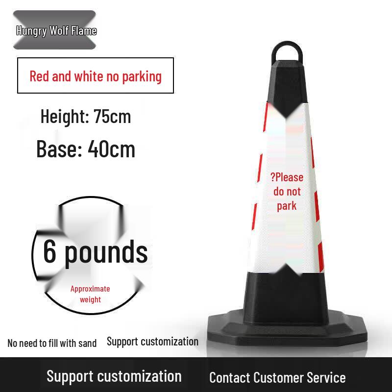 Reflective Rubber Traffic Cone Safety Barrier