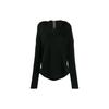 Solid Color High Neck Sweatshirt Women Tops Black 7013L-61