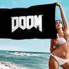 Shooting Game D-Doom Beach Towel Colorful Bath Towels For Girl Microfiber Quick Dry Custom Sand Free Beach Yoga Spa Gym Pool