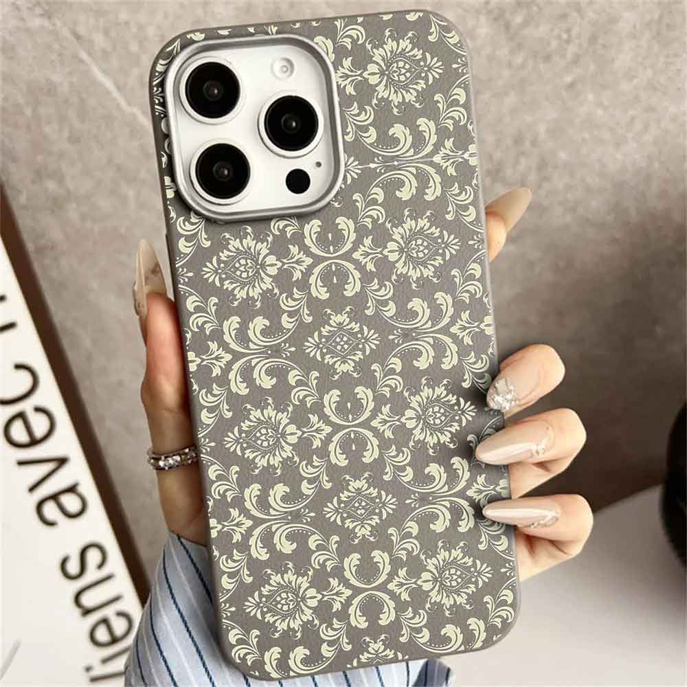 Gemusterte, klar bedruckte Blumenhülle, Handyhüllen, Lederhülle für Xiaomi, Samsung, iPhone, widerstandsfähige Handyhülle, Handyhülle