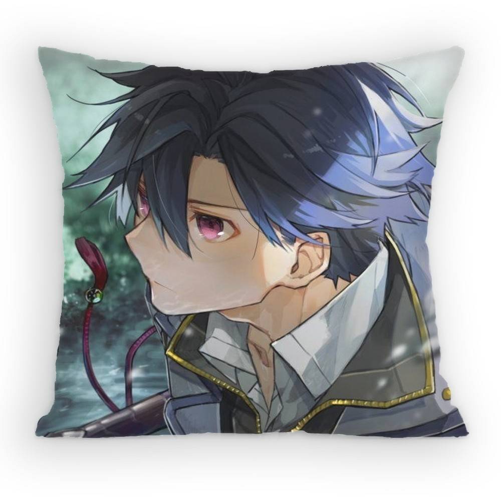 Eiyuu Densetsu Rean Schwarzer Pillow Case Anti-Dustmite Pillowcase Invisible Zipper Silky Short Plush Sofa Cushion Cover