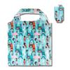 1pc Printed Polyester Organizer Bag Fashionable Recyclable Travel Foldable Reusable Eco Friendly Shopping Bag(Color Random)