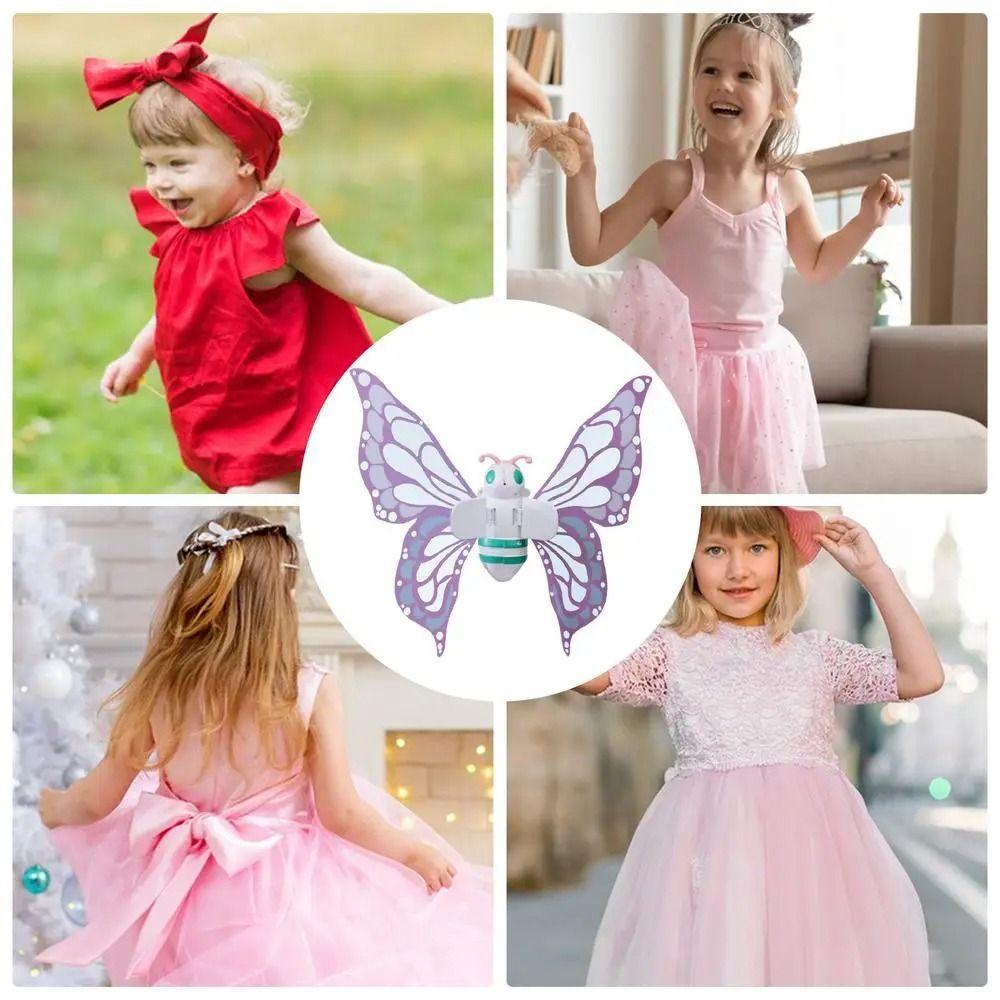 With Lights Electric Butterfly Wings Adjustable Strap Fairy Flying Toy Party
