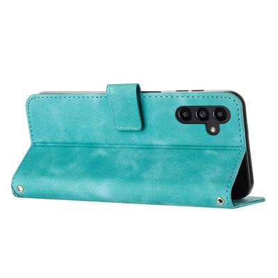 For Samsung Galaxy A17 5G/A17 4G/A26 5G/A16 5G/A16 4G Case Triangle Pattern Leather Phone Cover with Hand Strap Card Slots