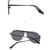 Women's sunglasses, men's and women's fashion large-frame double-beam metal sunglasses