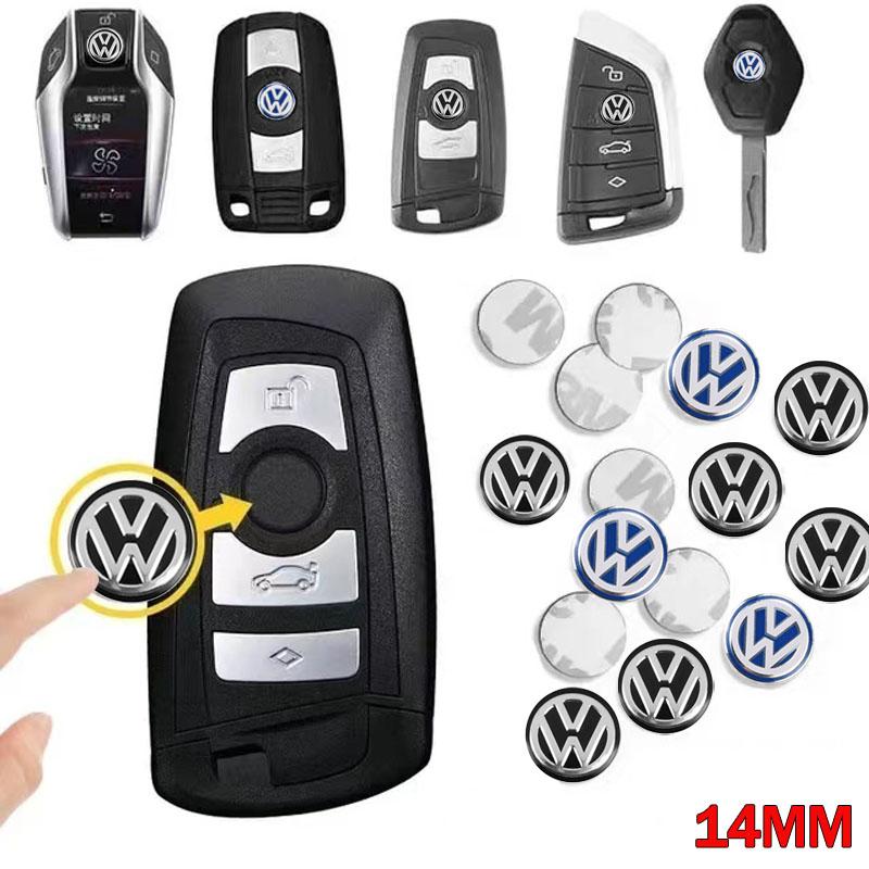 For VW Volkswagen Jetta MK5 Golf 5/10Pcs 14mm Car Key Emblem Stickers Auto Door Keyhole Logo Decals For Volkswagen VW GTI Golf A