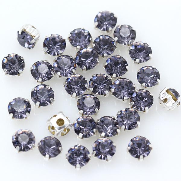 3-10mm Silver Base Hand-Sewn Glass Rhinestones for Clothing, Handbags, Belts, and Accessories